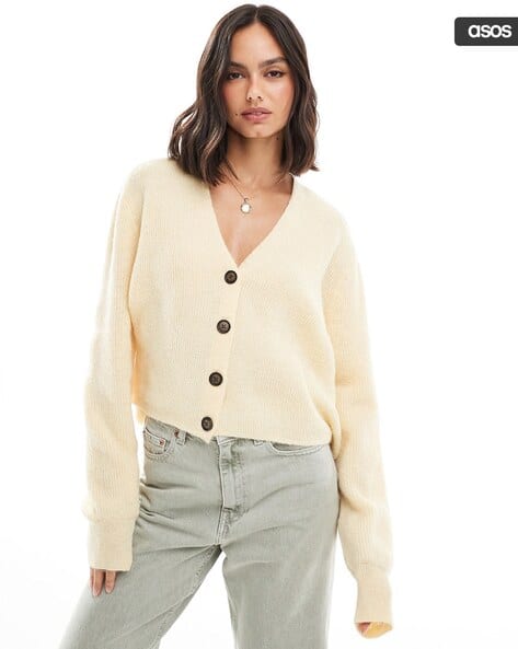 Buy Beige Sweaters Cardigans for Women by ASOS DESIGN Online