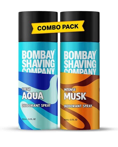 Bombay Shaving Company Pack of 2 Aqua & Musk Combo Deodorant Spray for Men