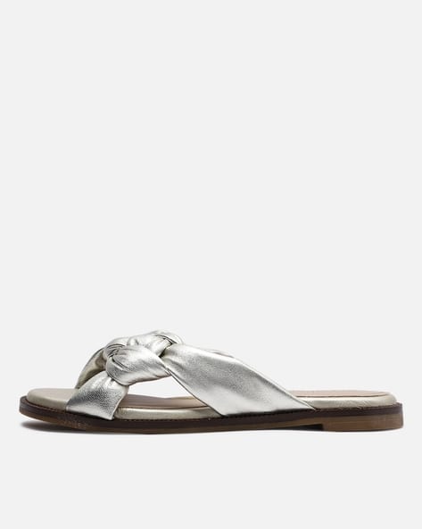 Buy Silver Flat Sandals for Women by Cole Haan Online | Ajio.com