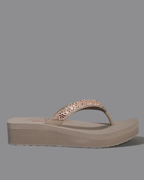 Buy Taupe Flip Flop Slippers for Women by Skechers Online