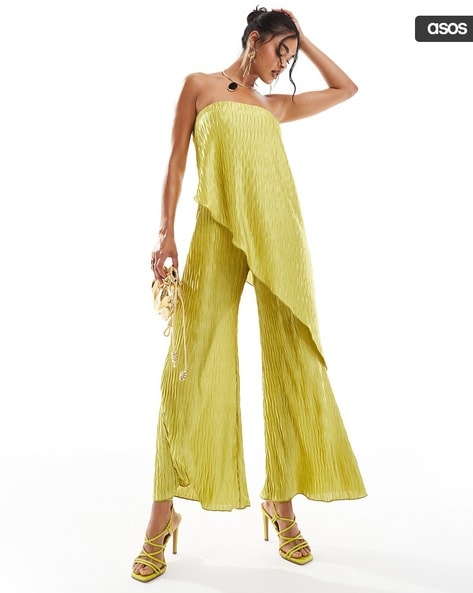 Buy Lime Yellow Jumpsuits Playsuits for Women by ASOS DESIGN Online Ajio