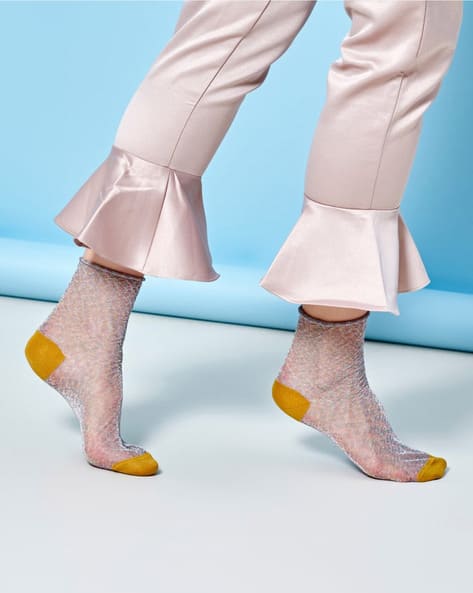 Women Glitter Ankle-Length Socks