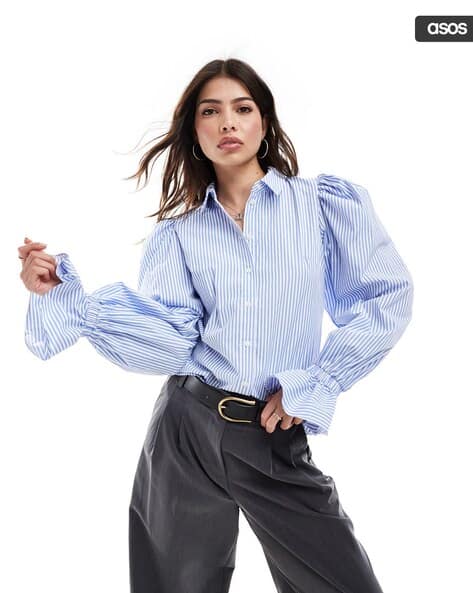 Buy Blue White Shirts for Women by ASOS DESIGN Online