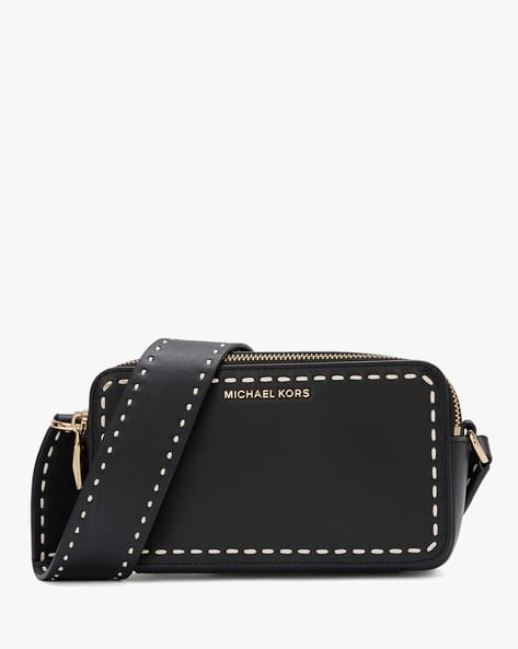 Kors Jet Set Michael Kors Crossbody Bag Black And Silver Michael