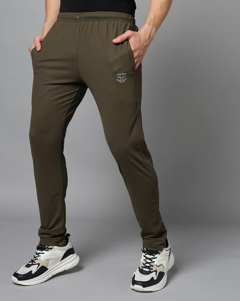Men Training Straight Track Pants with Placement Logo