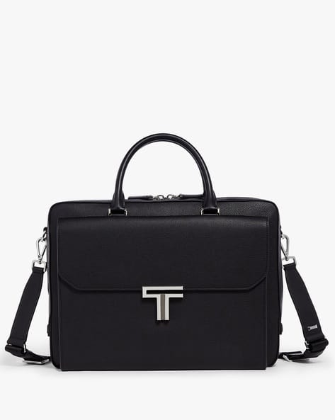 Buy TUMI Turin Vincenzo Top Zip Brief | Black Color Men | AJIO LUXE