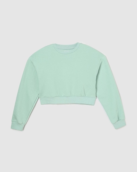 Buy Green Sweatshirts Hoodie for Girls by MAX Online Ajio