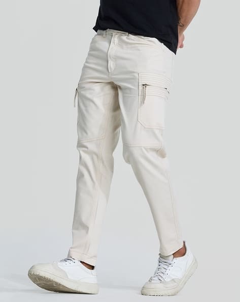 Buy off-white Trousers Pants for Men by Snitch Online