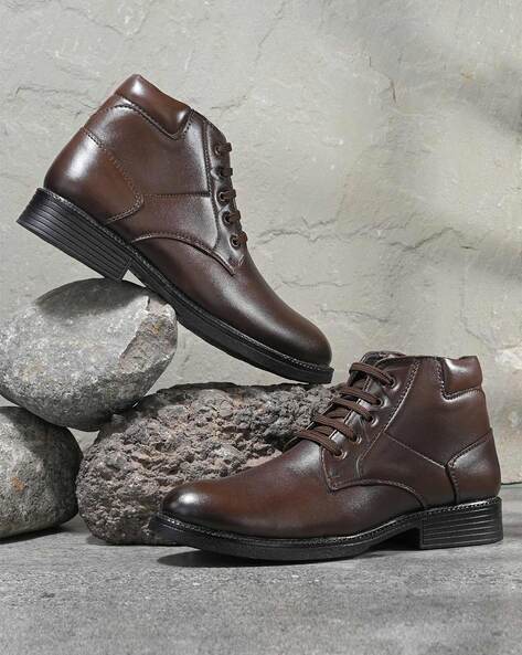 Lace-up Boots with Genuine leather upper