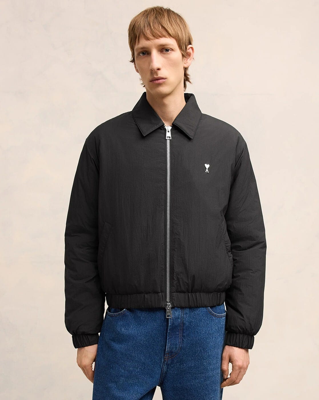 Buy Ami Paris Ami De Coeur Cotton Regular Fit Zipped Jacket