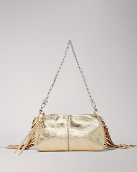 Metallic Leather Miss M Clutch Bag