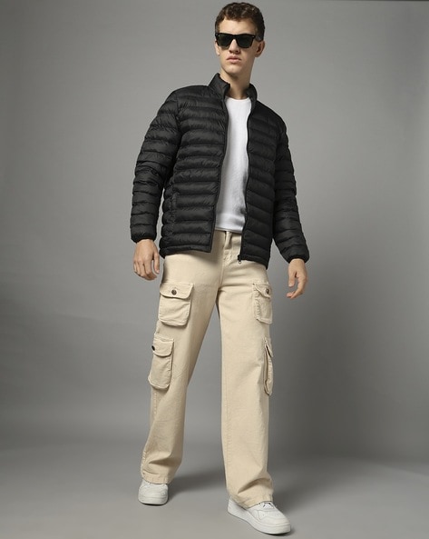 Men Quilted Zip-Front Puffer Jacket