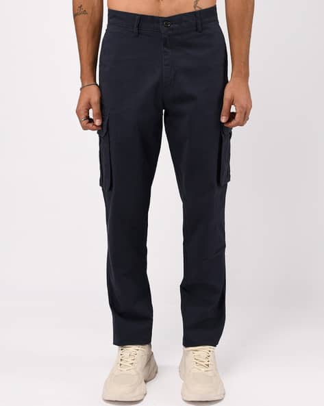 Buy Navy Blue Trousers Pants for Men by TAILORAEDGE Online