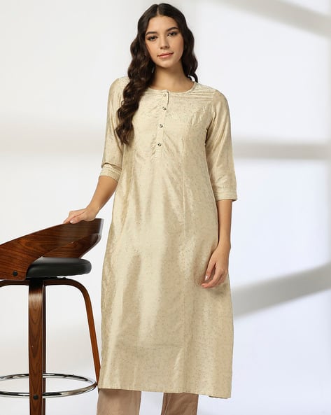 AVAASA MIX N' MATCH Women Floral Print A-Line Kurta