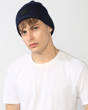 gas Comfy Cotton Rib Structure Varsity Beanie-picture-18