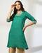 FESTIVE KURTA WITH GOTA EMBROI, TEAL, S