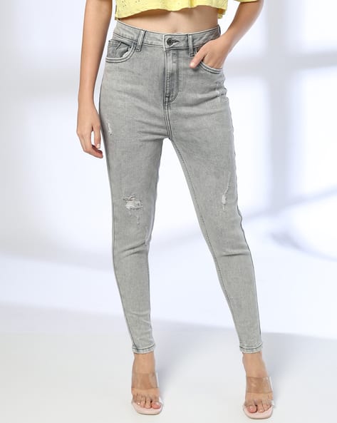Buy Grey Jeans Jeggings for Women by DNMX Online