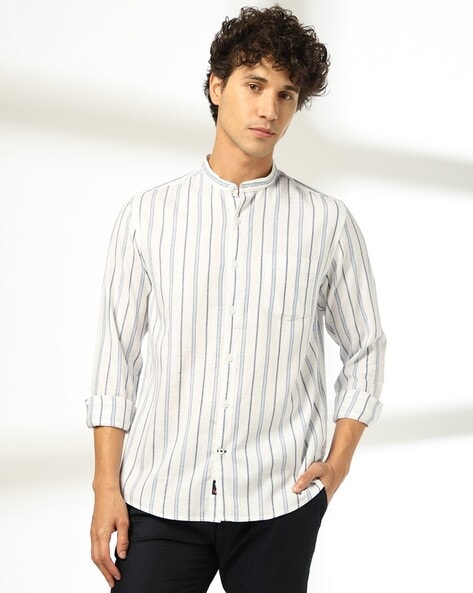 Men Striped Regular Fit Cotton Shirt