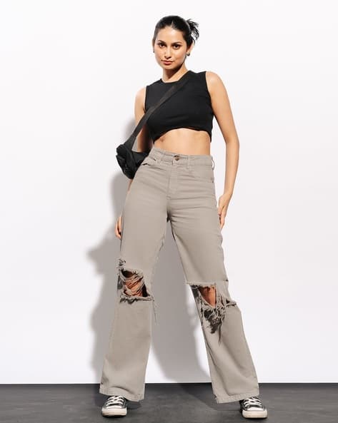 Buy Grey Jeans Jeggings for Women by Freakins Online