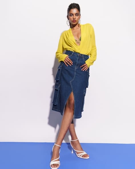 Buy Blue Skirts for Women by Freakins Online