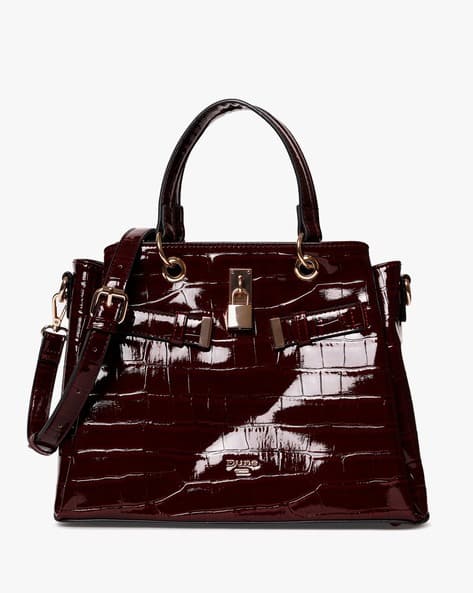 Women Croc-Embossed Shoulder Bag