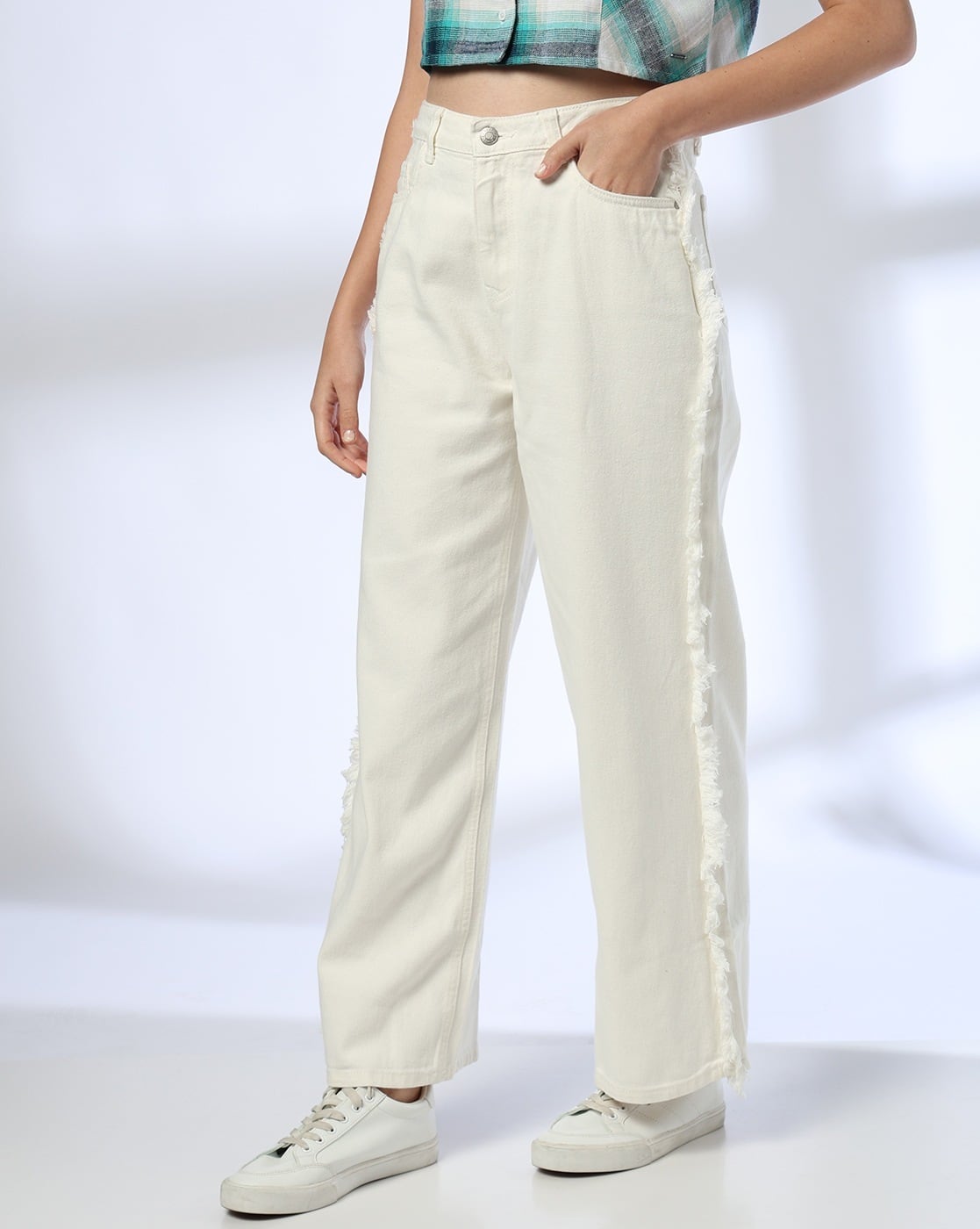 Buy White Jeans & Jeggings for Women by DNMX Online | Ajio.com