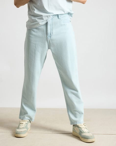 Men Solid High-Rise Slouchy Fit Jeans