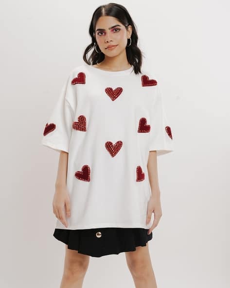 Buy Freakins Women Heart Eye Dream Beaded  Online | Ajio.com