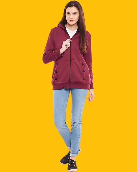 Buy Maroon Jackets Coats for Women by Belle Fille Online