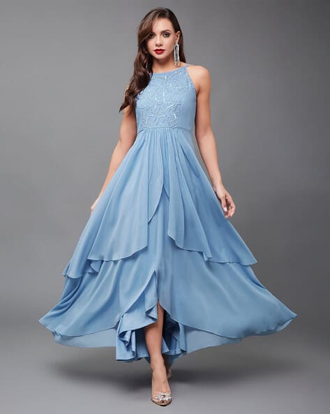 Buy Powder Blue Dresses for Women by MISS CHASE Online | Ajio.com