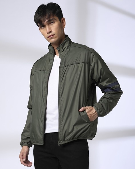 Men Regular Fit Windcheater Jacket