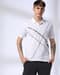 CHEST CHECKERED LINE PRINT POL, WHITE, S