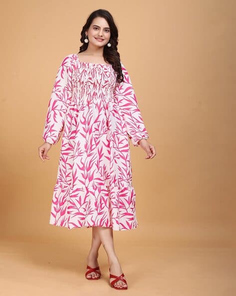 Buy SHIVADREAM Women Western Wear Print Dress Online | Ajio.com