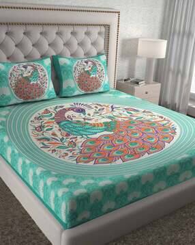 uniqchoice Double Bedsheet With 2 Pillow Cover-picture-24