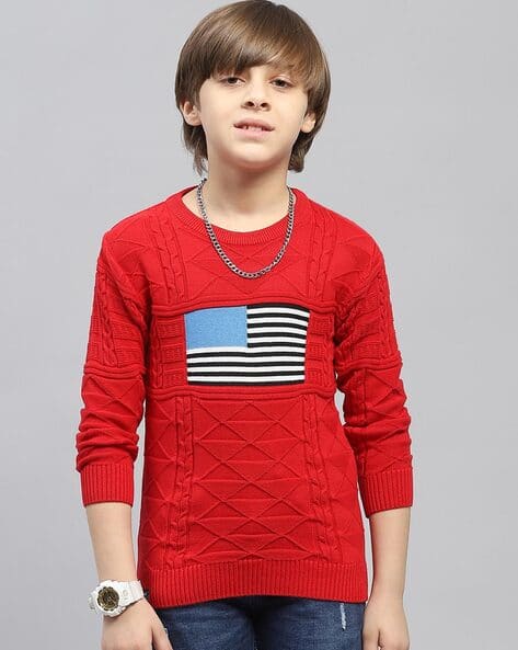 Buy Red Sweaters Cardigans for Boys by Monte Carlo Online