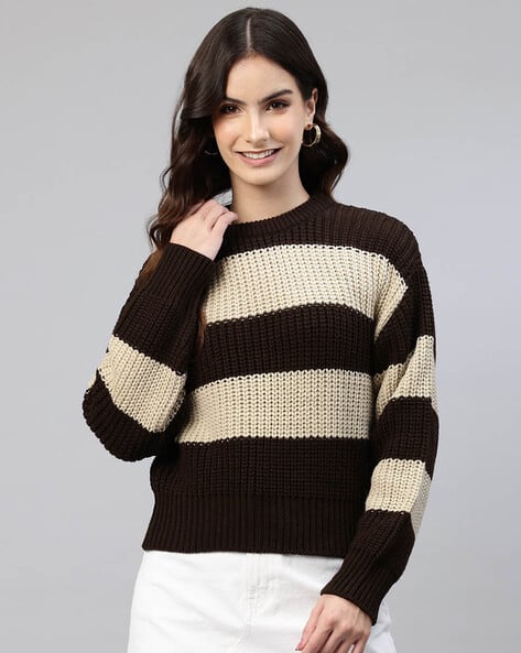 Buy Brown Sweaters Cardigans for Women by ONE FEMME Online