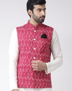 kisah Men Self-design Nehru jacket-picture-30