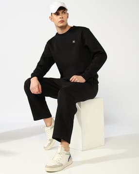 gas Regular Fit Sweatshirt with Cut and Sew Panels-picture-7