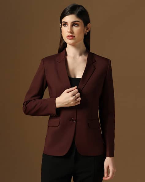 Buy Maroon Blazers Waistcoats for Women by TAHVO Online