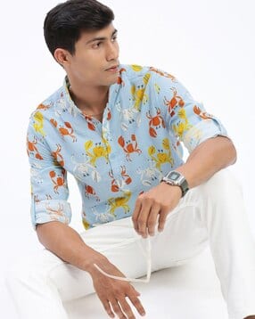 showoff Men Graphic Short Kurta-picture-9