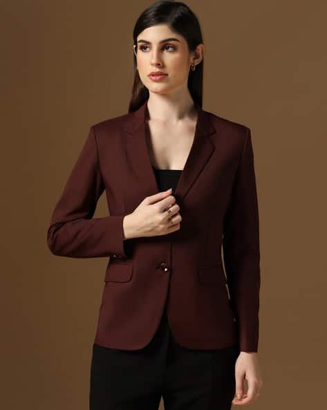 Maroon Blazer Vero Moda Blazers Online India Buy VERO MODA Solid
