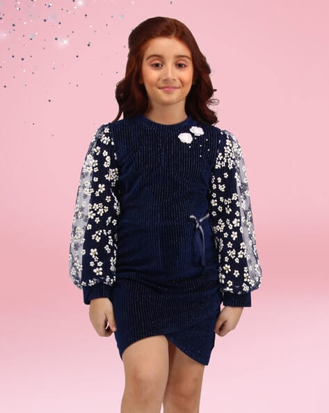 Buy Navy Dresses Frocks for Girls by Cutecumber Online
