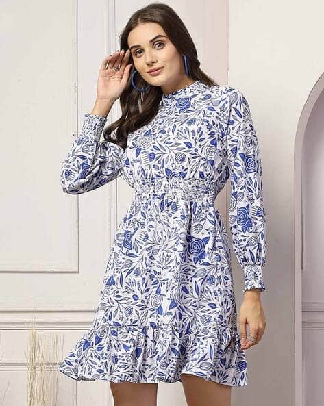 Women Floral Print Shift Dress