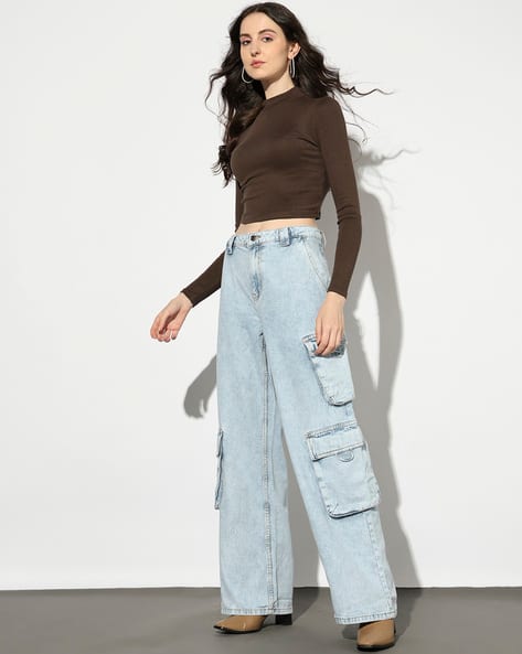 Buy Blue Jeans Jeggings for Women by Outryt by AZORTE Online