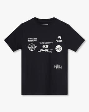 Boys Graphic Print Boxy Fit Crew-Neck T-Shirt