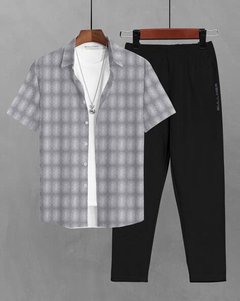 Bullmer Geometric Print 2-Piece Suit Set