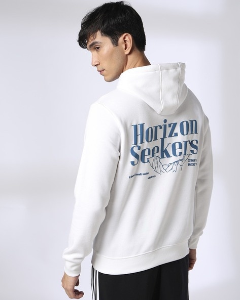 Men Printed Regular Fit Hoodie