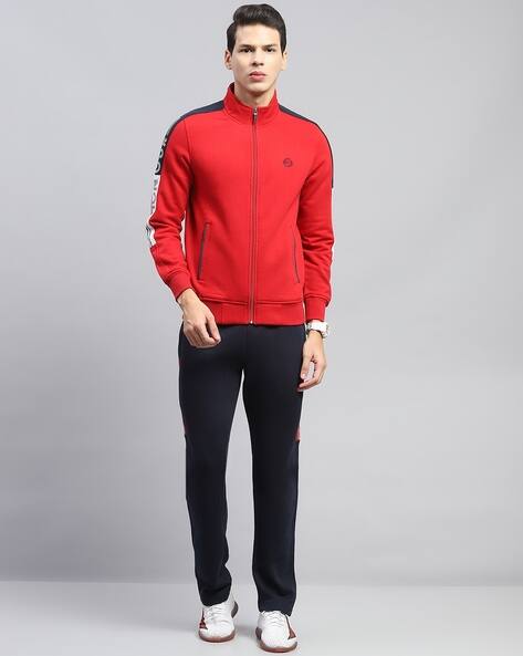 Men Micro Print Tracksuit