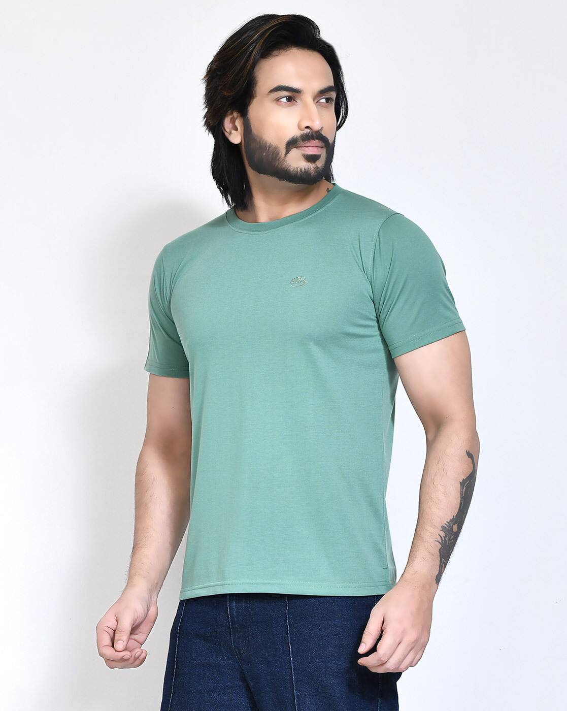 Buy RAPL Men Regular Fit Crew Neck T-shirt Online | Ajio.com