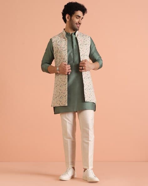 Buy Multi 2-Piece Ethnic Suit for Men by KISAH Online